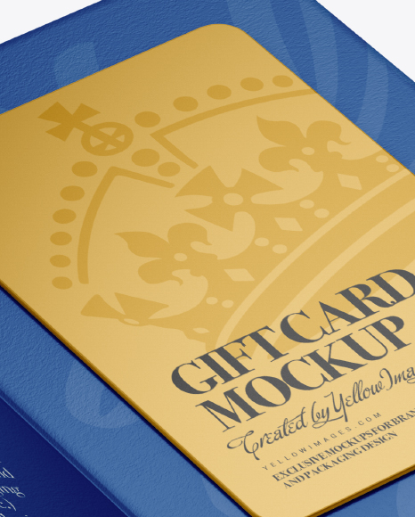 Download Metallic Gift Card Mockup In Object Mockups On Yellow Images Object Mockups PSD Mockup Templates