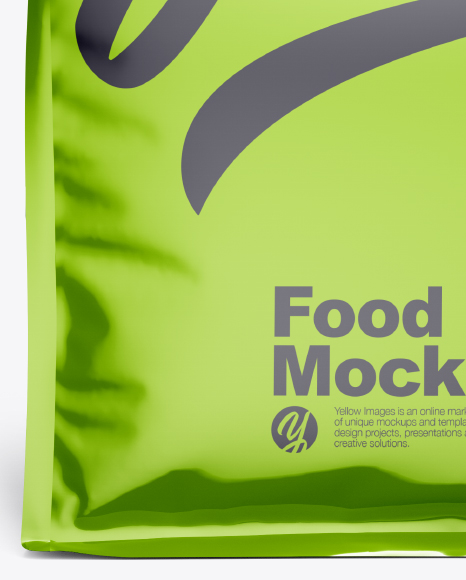 Glossy Food Bag Mockup