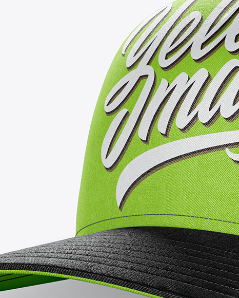 Download Snapback Cap Mockup in Apparel Mockups on Yellow Images ...