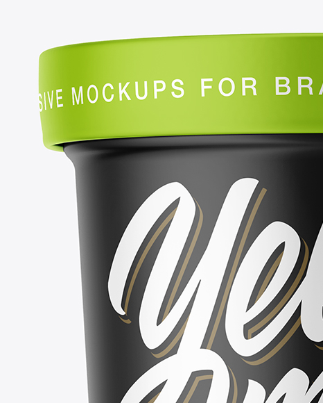 Matte Ice Cream Cup Mockup PSD #1