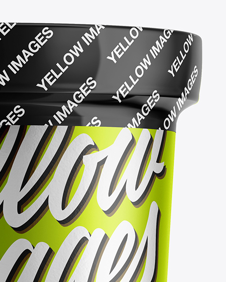 Metallized Ice Cream Cup Mockup PSD #2