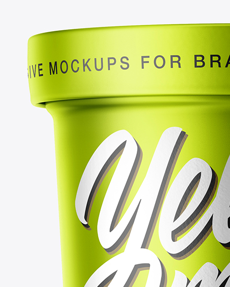 Metallized Ice Cream Cup Mockup PSD #1