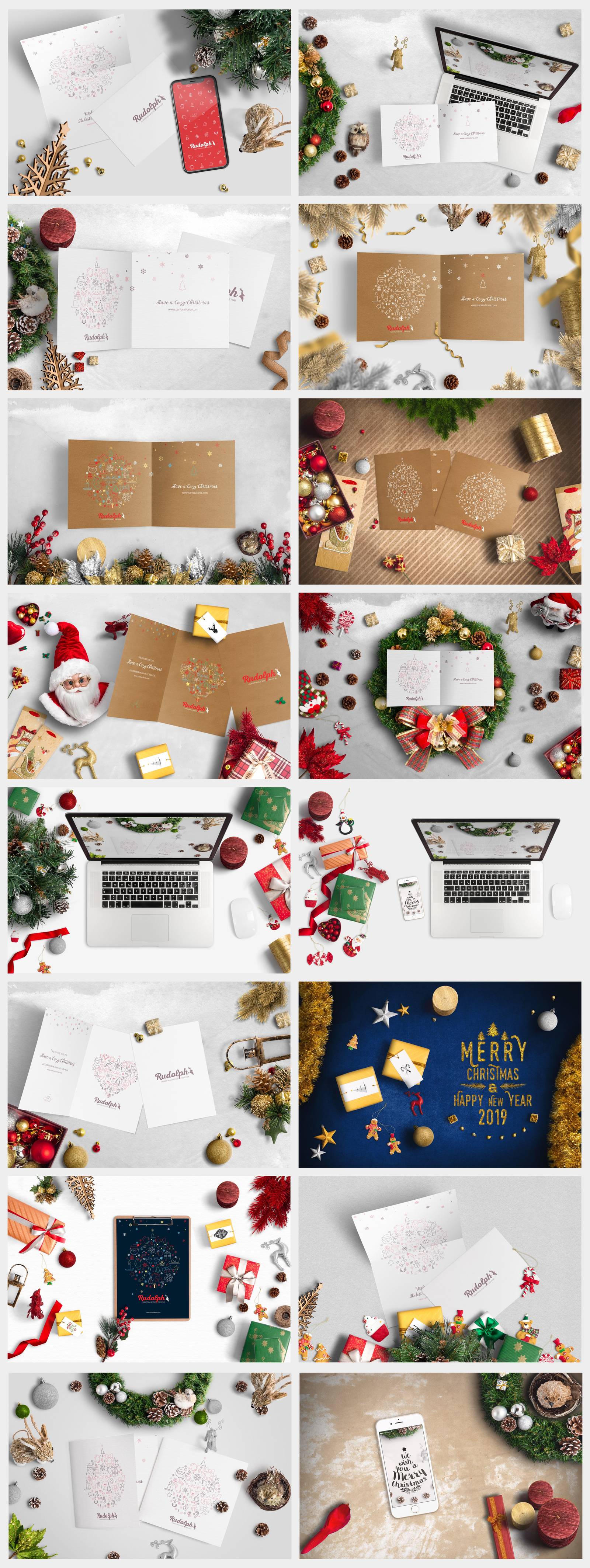 Download Rudolph Christmas Scene Creator In Scene Generators On Yellow Images Creative Store Yellowimages Mockups