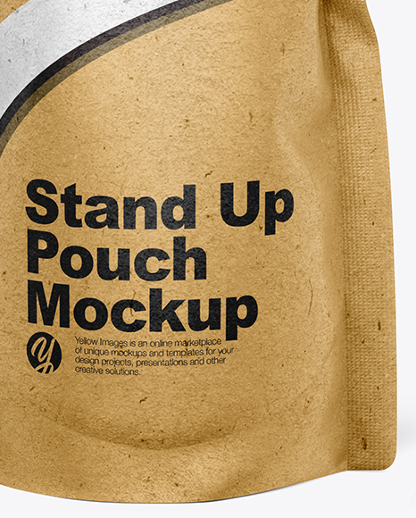 Download Kraft Pouch Mockup In Pouch Mockups On Yellow Images Object Mockups