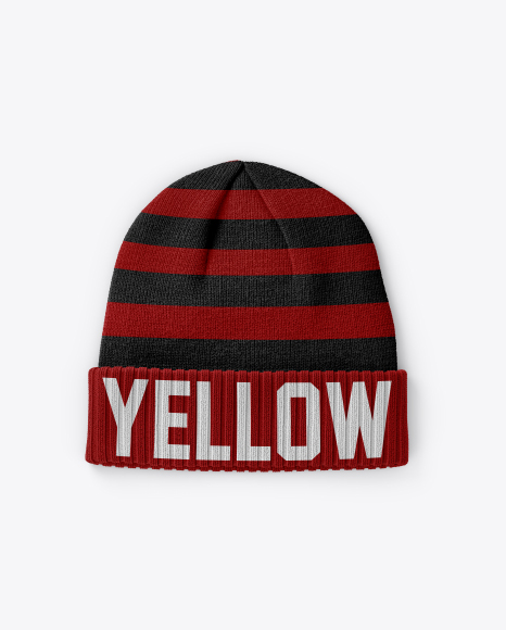 Winter Hat Mockup In Apparel Mockups On Yellow Images Object Mockups