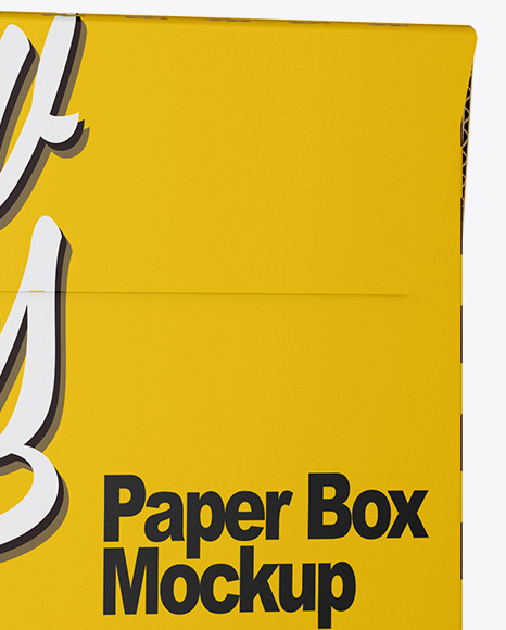 Glossy Paper Box Mockup PSD #2