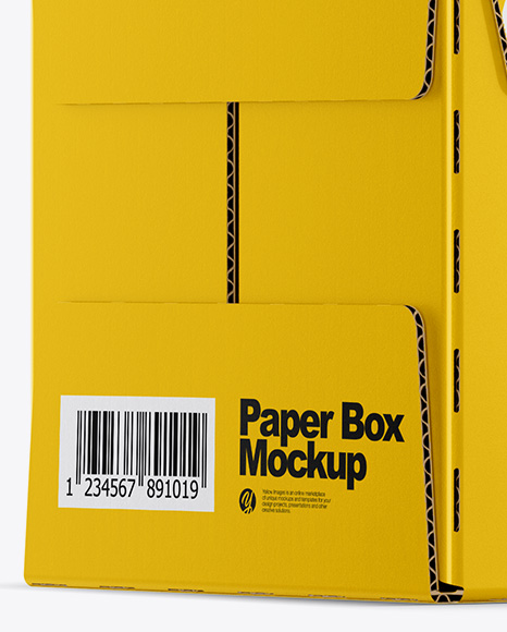 Glossy Paper Box Mockup PSD #1