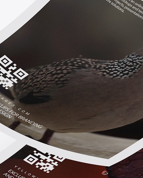 Two Textured A4 Papers Mockup PSD #2