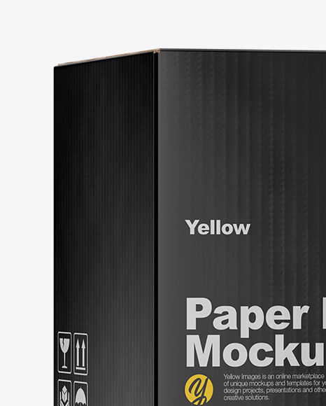 Glossy Box Mockup In Box Mockups On Yellow Images Object Mockups