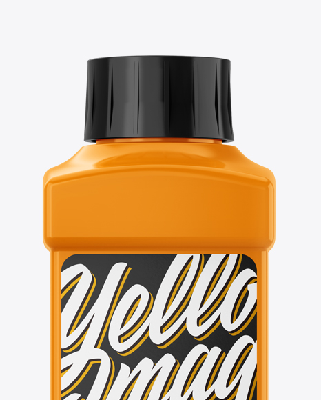 Glossy Plastic Bottle Mockup PSD #2