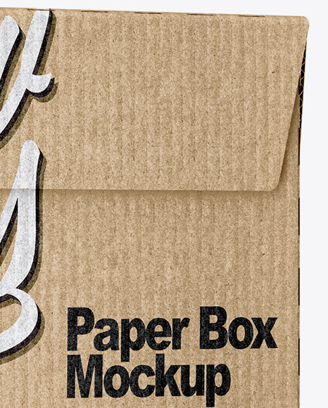 Kraft Paper Box Mockup PSD #2