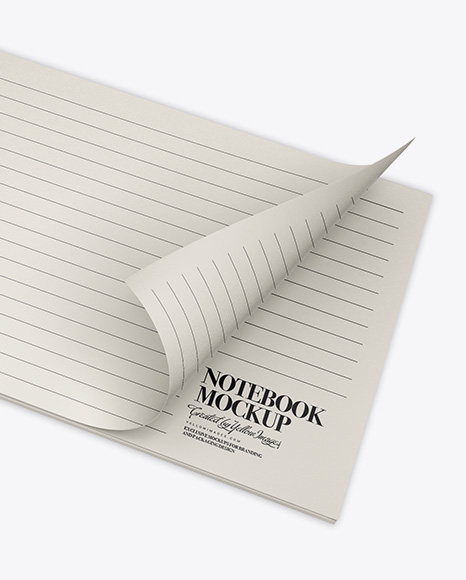 Textured Opened Notebook w  Pen Mockup PSD #2