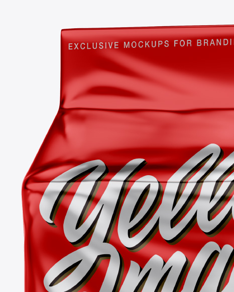 Metallic Stand up Food Bag Mockup PSD #2