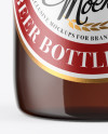 Amber Glass Beer Bottle Mockup