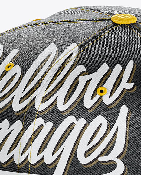 Snapback Cap Mockup In Apparel Mockups On Yellow Images Object Mockups