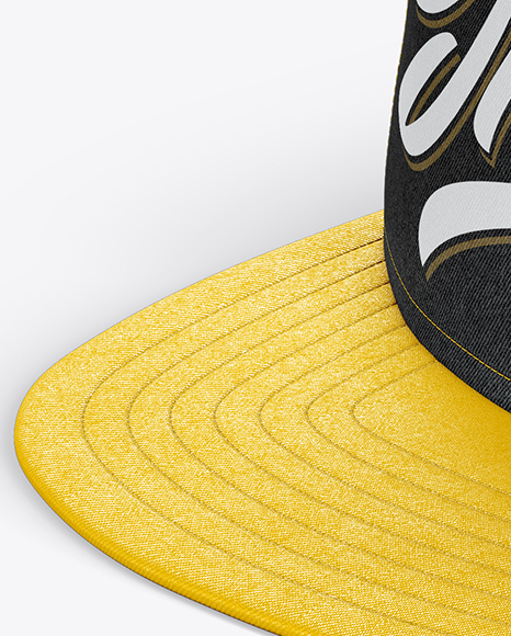 Download Snapback Cap Mockup in Apparel Mockups on Yellow Images ...