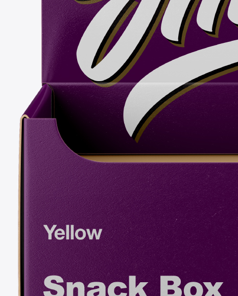 Glossy Snack Box Mockup PSD #2