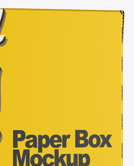 Glossy Paper Box Mockup PSD #2