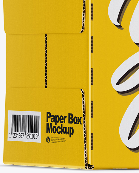 Glossy Paper Box Mockup PSD #1