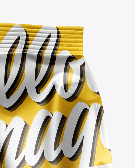 Matte Metallic Food Bag Mockup PSD #2