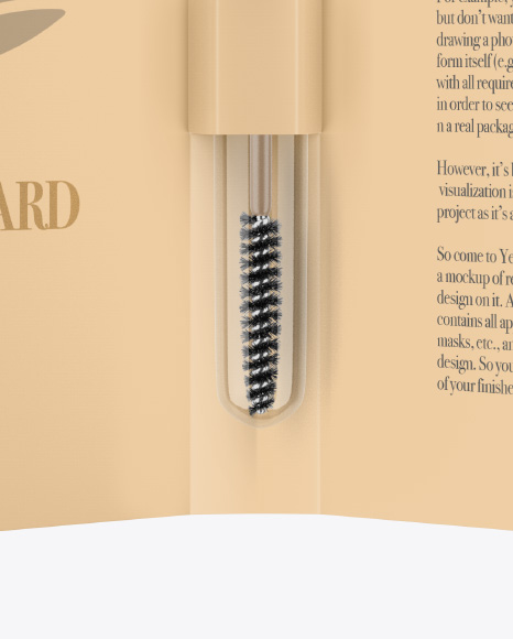 Cosmetic Brush with Paper Card Mockup Cosmetic Brush with Paper Card Mockup