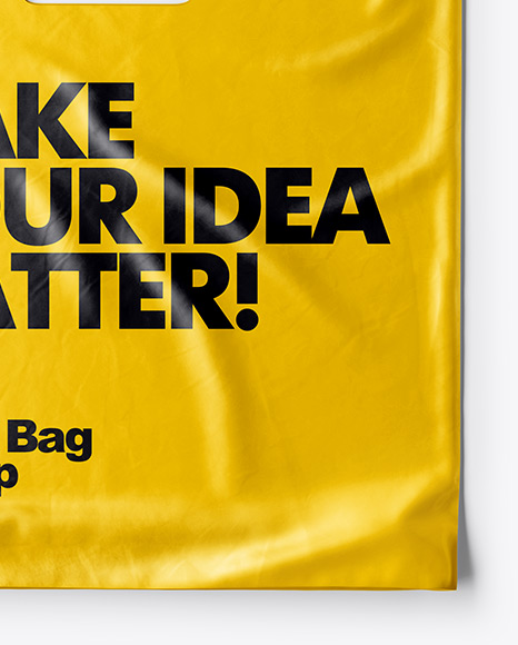 Plastic Carrier Bag Mockup In Object Mockups On Yellow Images Object Mockups