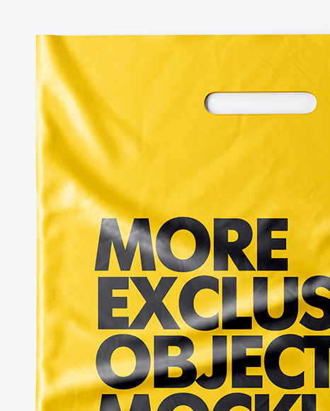 Plastic Carrier Bag Mockup In Object Mockups On Yellow Images Object Mockups