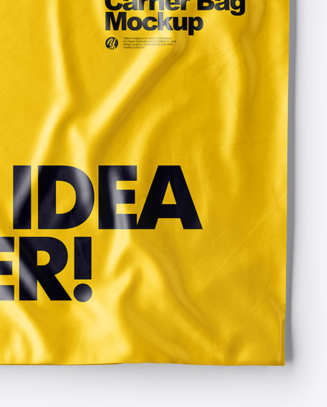 Plastic Carrier Bag Mockup In Object Mockups On Yellow Images Object Mockups