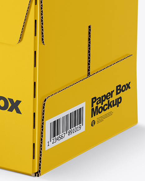 Glossy Paper Box Mockup PSD #2