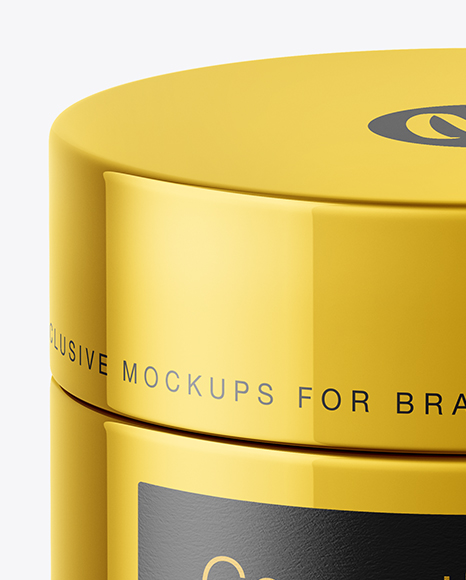 Metallic Cosmetic Jar Mockup PSD #2