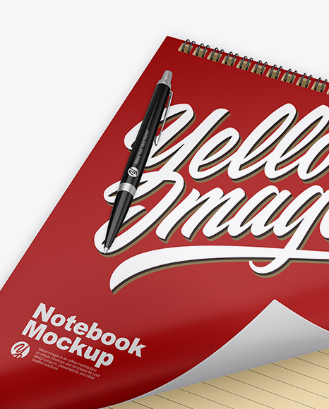 Matte Notebook w  Pen Mockup PSD #1