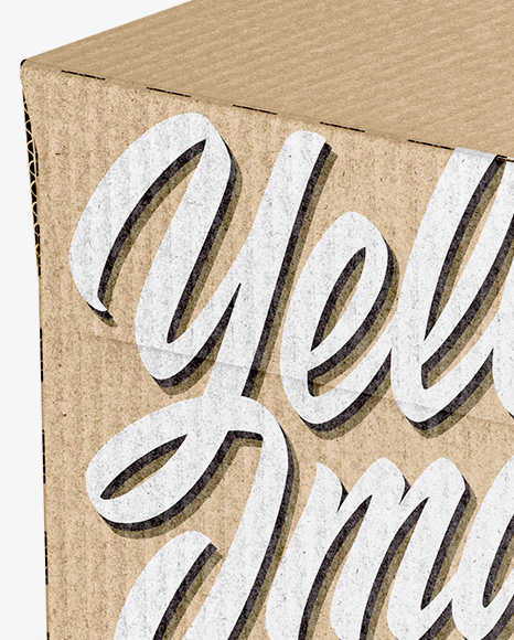 Kraft Paper Box Mockup PSD #1