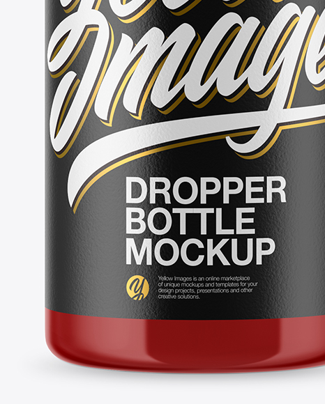 Glossy Dropper Bottle Mockup PSD #1