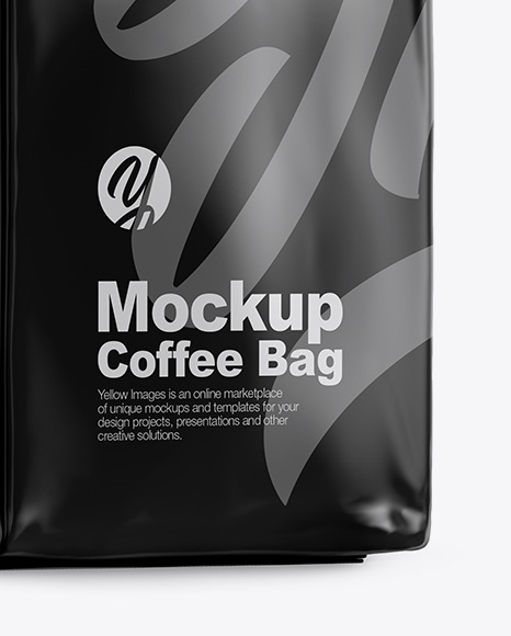 Download Glossy Coffee Bag Mockup In Bag Sack Mockups On Yellow Images Object Mockups PSD Mockup Templates