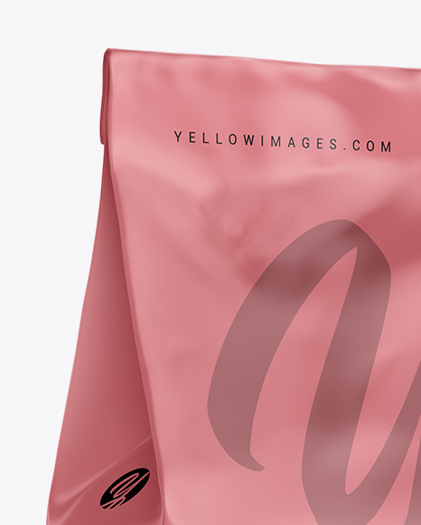 Matte Coffee Bag Mockup PSD #1