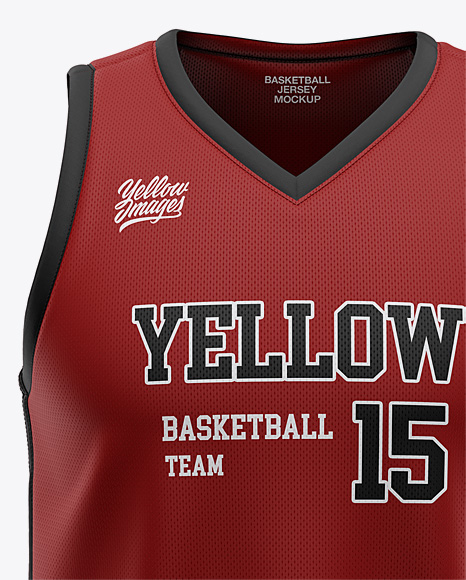 Download Men S V Neck Basketball Jersey Mockup Front View In Apparel Mockups On Yellow Images Object Mockups