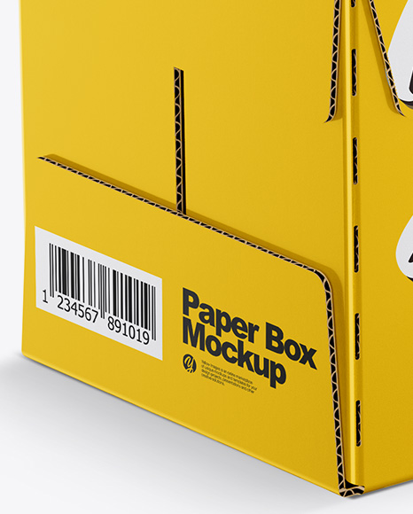 Glossy Paper Box Mockup PSD #4