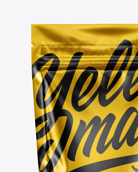 Matte Metallic Pouch Mockup PSD #2