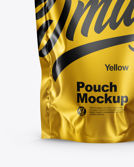 Matte Metallic Pouch Mockup PSD #1