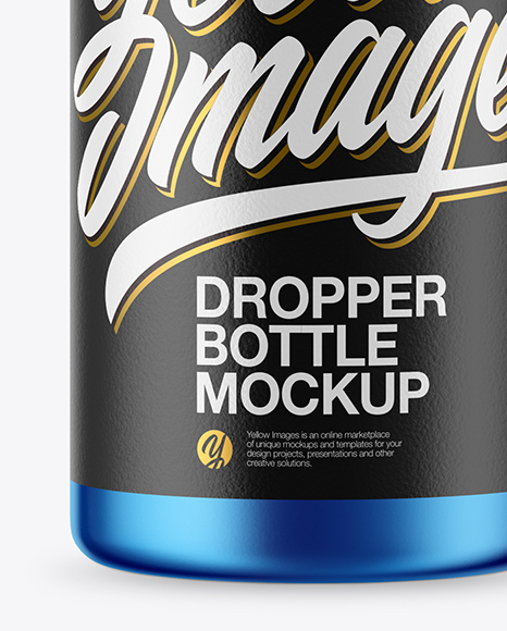 Download Matte Metallic Dropper Bottle Mockup in Bottle Mockups on ... Yellowimages Mockups
