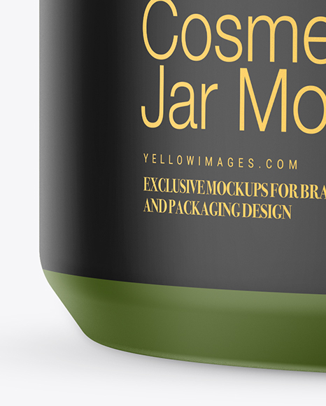 Matte Cosmetic Jar Mockup PSD #1