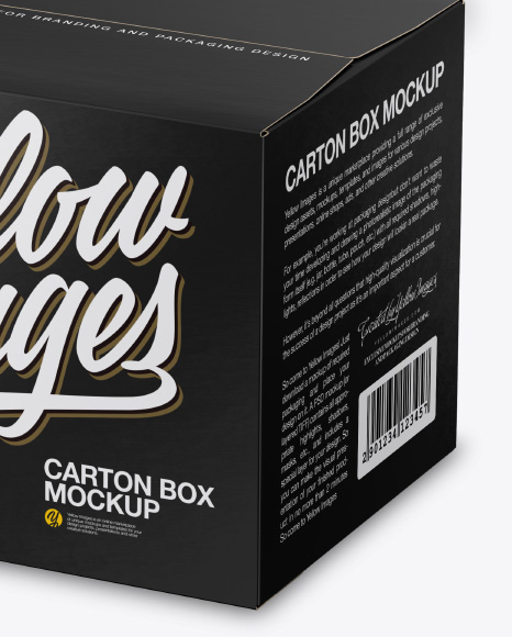 Download Paper Box Mockup In Box Mockups On Yellow Images Object Mockups