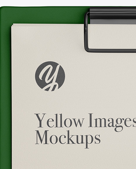 Clipboard With Textured Paper Mockup PSD #1
