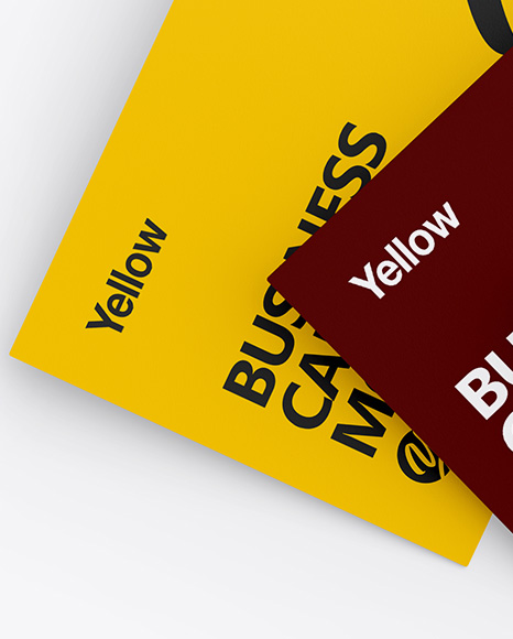 Three Textured Business Cards Mockup PSD #2