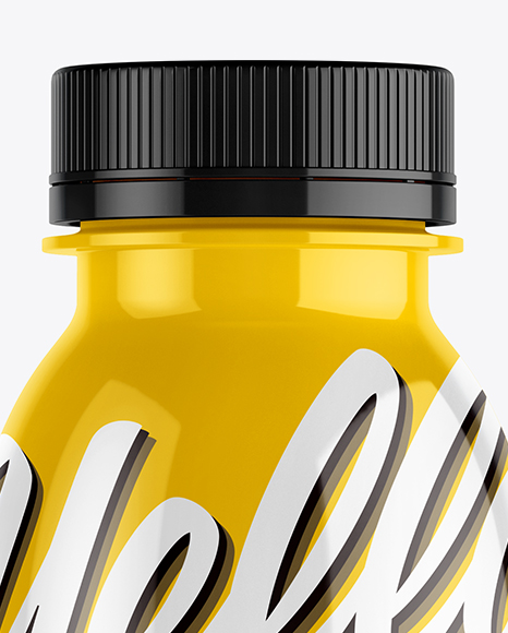 Download Glossy Plastic Bottle Mockup in Bottle Mockups on Yellow Images Object Mockups