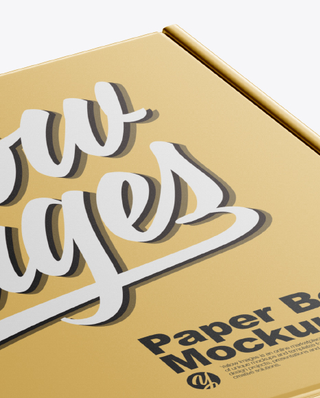 Metallic Box Mockup PSD #1