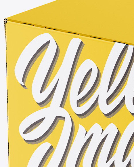 Glossy Paper Box Mockup PSD #1