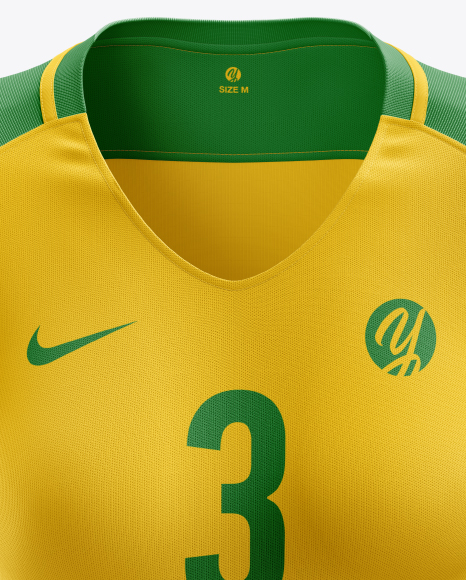 Download Women S Soccer Jersey Mockup Front View In Apparel Mockups On Yellow Images Object Mockups