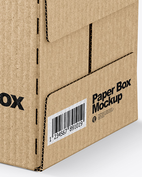 Kraft Paper Box Mockup PSD #2