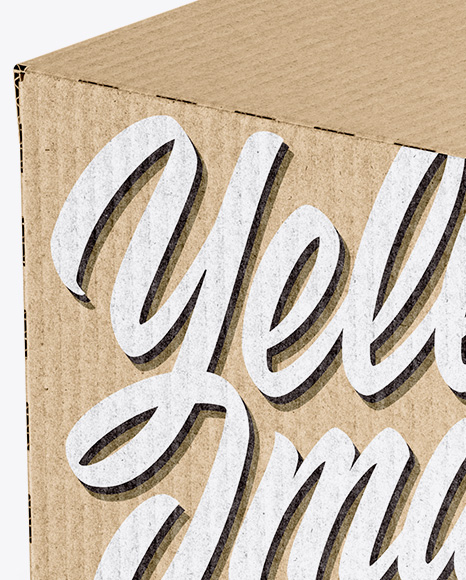 Kraft Paper Box Mockup PSD #1